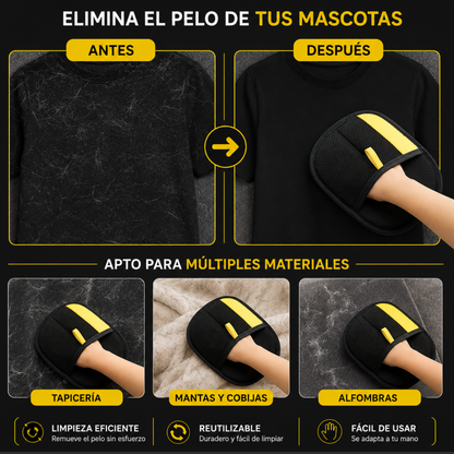 Guante removedor de pelo para mascotas