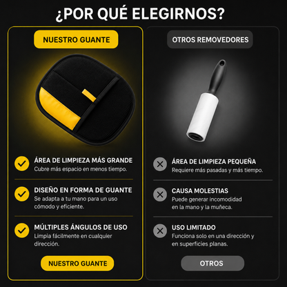 Guante removedor de pelo para mascotas