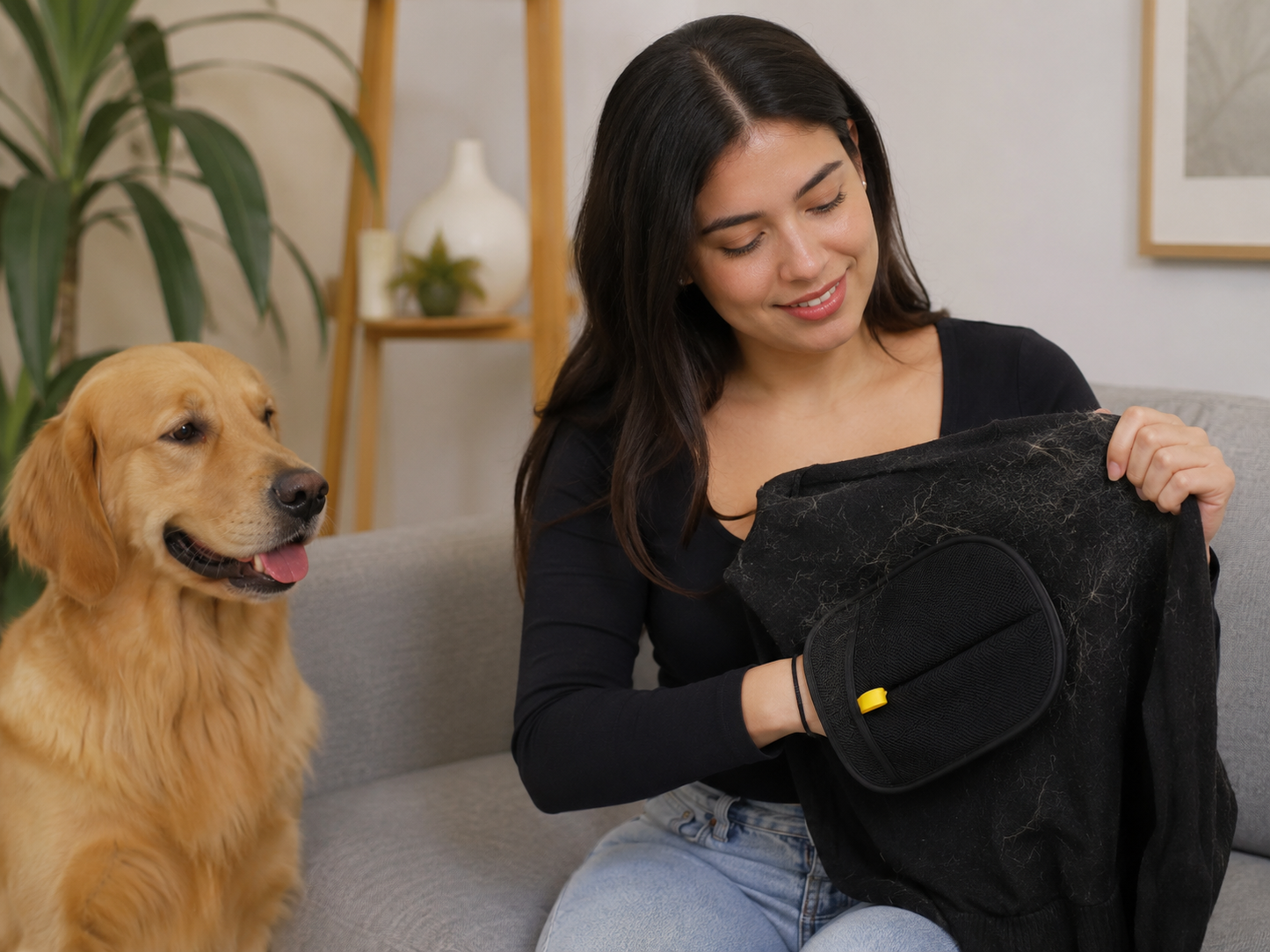 Guante removedor de pelo para mascotas